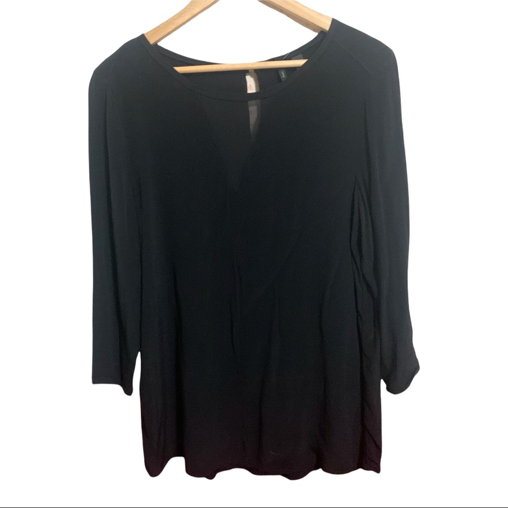 MNG Long Black Sheer Tunic M NWT